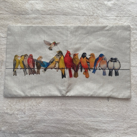 Other - Cushion Cover For a Small Pillow With Colorful Bird Print